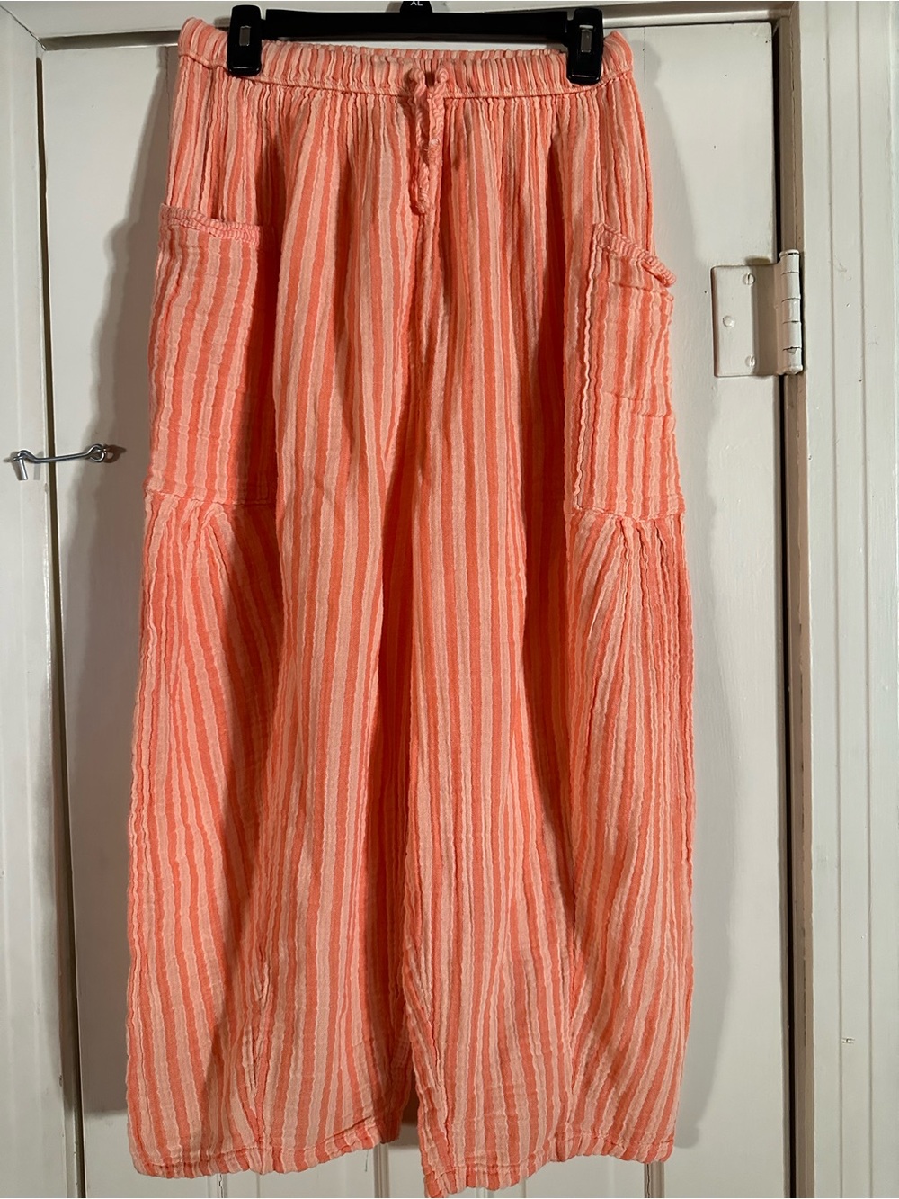 Free People Quinn Striped Pants in Orange Combo Size small